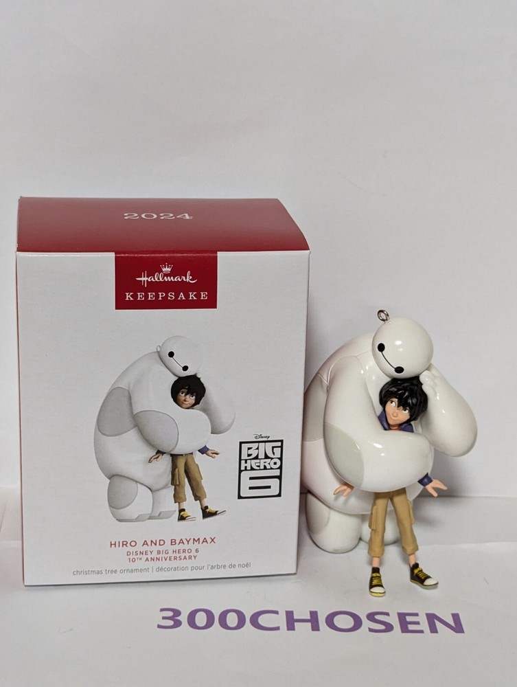 Hallmark 2024 Disney Big Hero 6 HIRO AND BAYMAX 10th Anniversary Ornament ~ NMIB