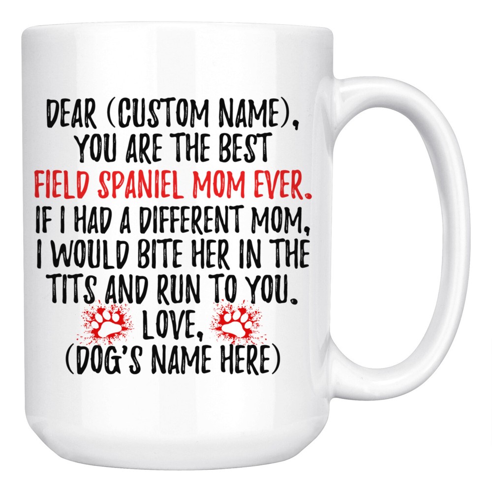 Field Spaniel Dog Mom Coffee Mug Custom Pet Owner Gift for Women  