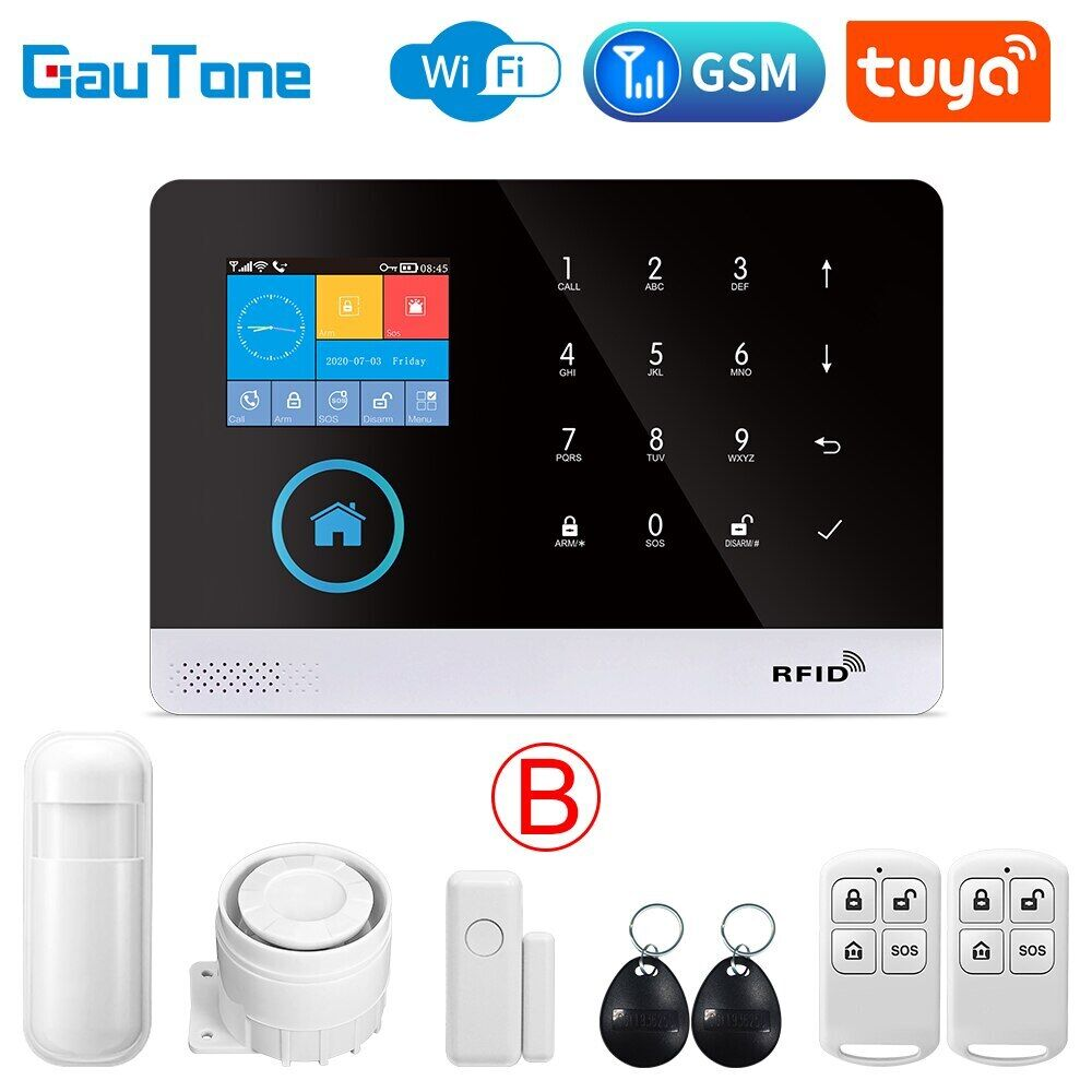 Tuya WIFI Wireless GSM Alarm System for Home Burglar Security Alarm App Control