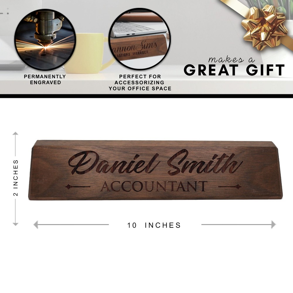 Customizable Personalized Desk Wedge for Office Organization-image