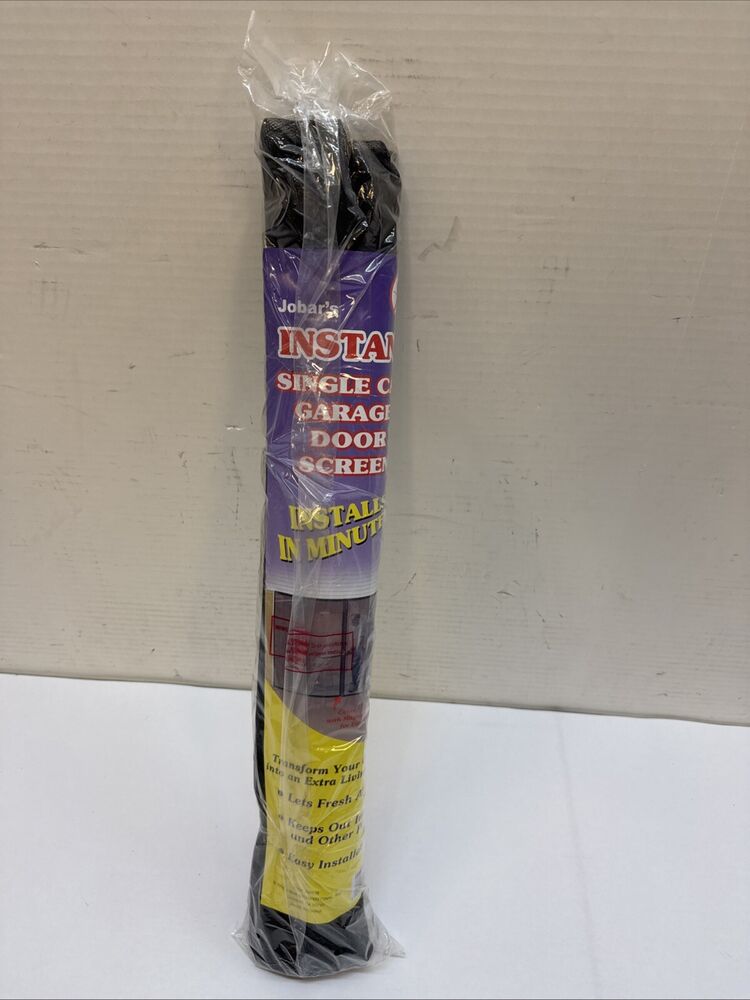 Garage Door Screen Single Magnetic Closure Weighted Bottom Insects Bugs Mesh NEW