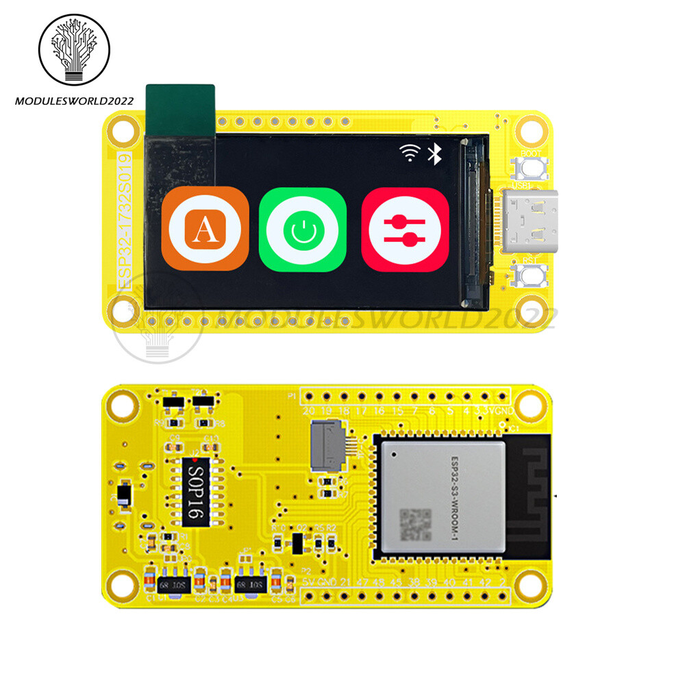 ESP32-S3 WIFI Bluetooth Development Board IPS LCD Module ESP32-S3-WROOM-1 Type-C