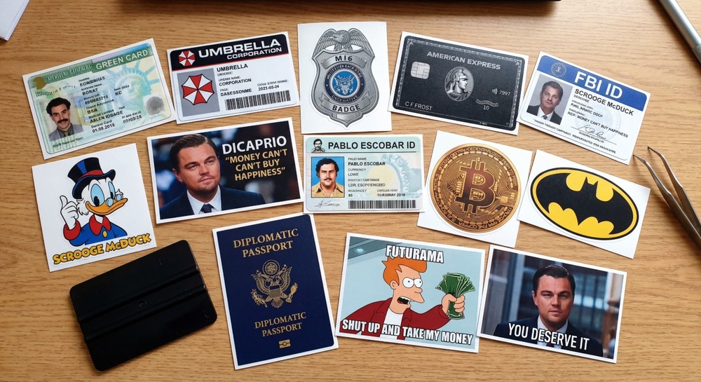 Credit Card Sticker, Credit Card Skin for Small Chip Credit Debit, Various 2-image