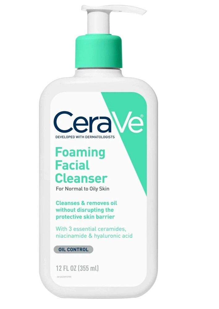CeraVe Foaming Facial Cleanser for Oily Skin 12 oz Oil Control Wash