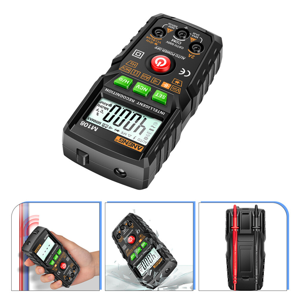 Battery Tester Digital Voltage Meter Multimeter Auto-ranging