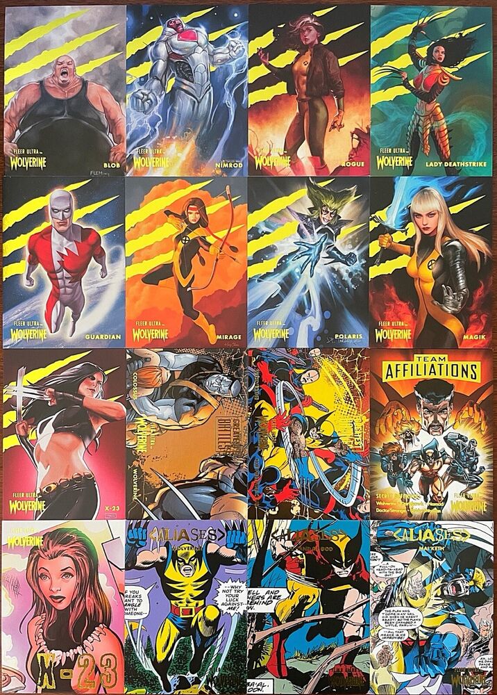 UD Marvel Fleer Ultra Wolverine Blaster Exclusive Yellow Foils /90.  You Pick!!!