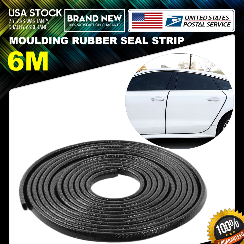 6M Black 20ft Rubber Seal Weather Strip Door Window Lock For 2010-2020 Kia Soul