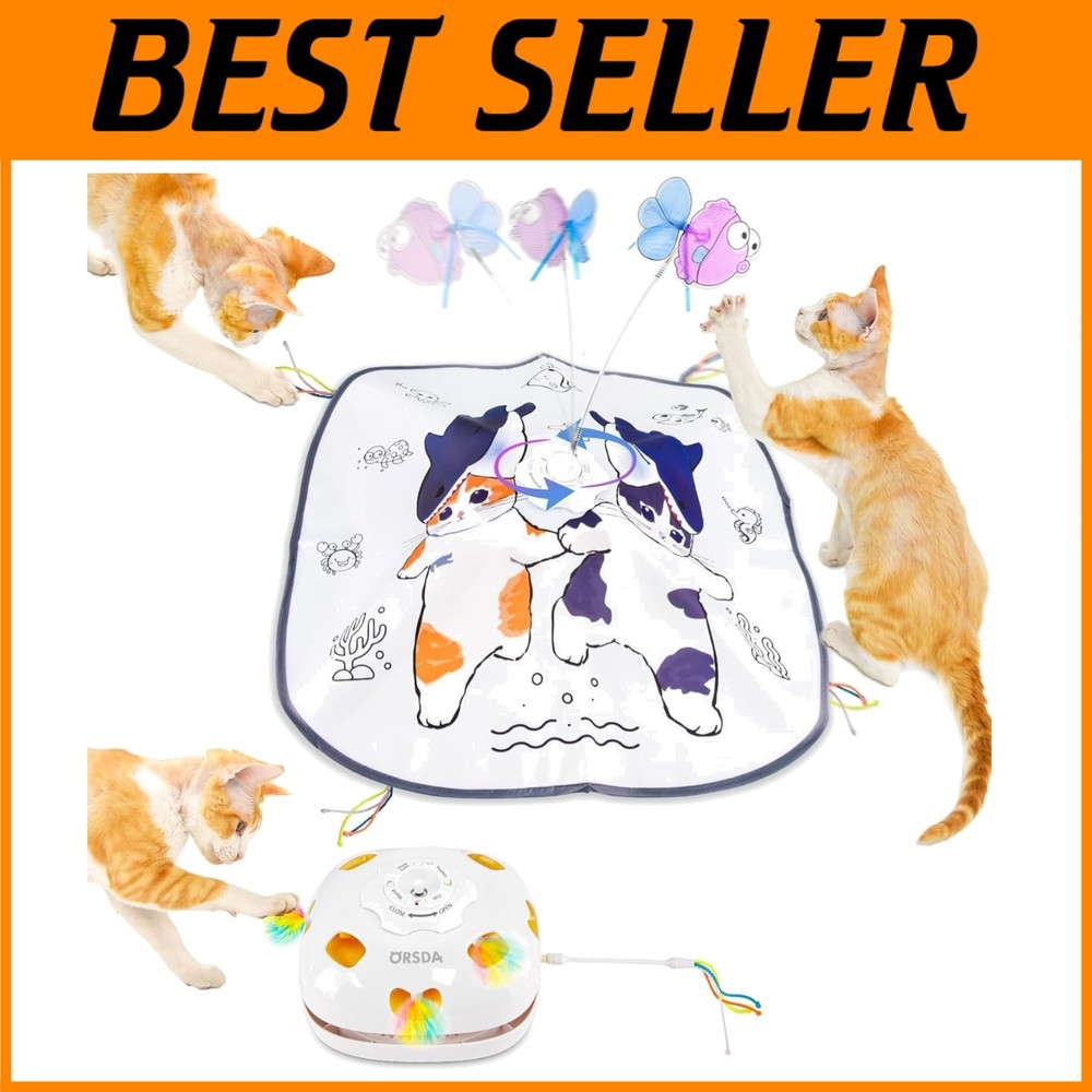 Automatic Cat Toy Set: USB Rechargeable, Multiple Play Modes