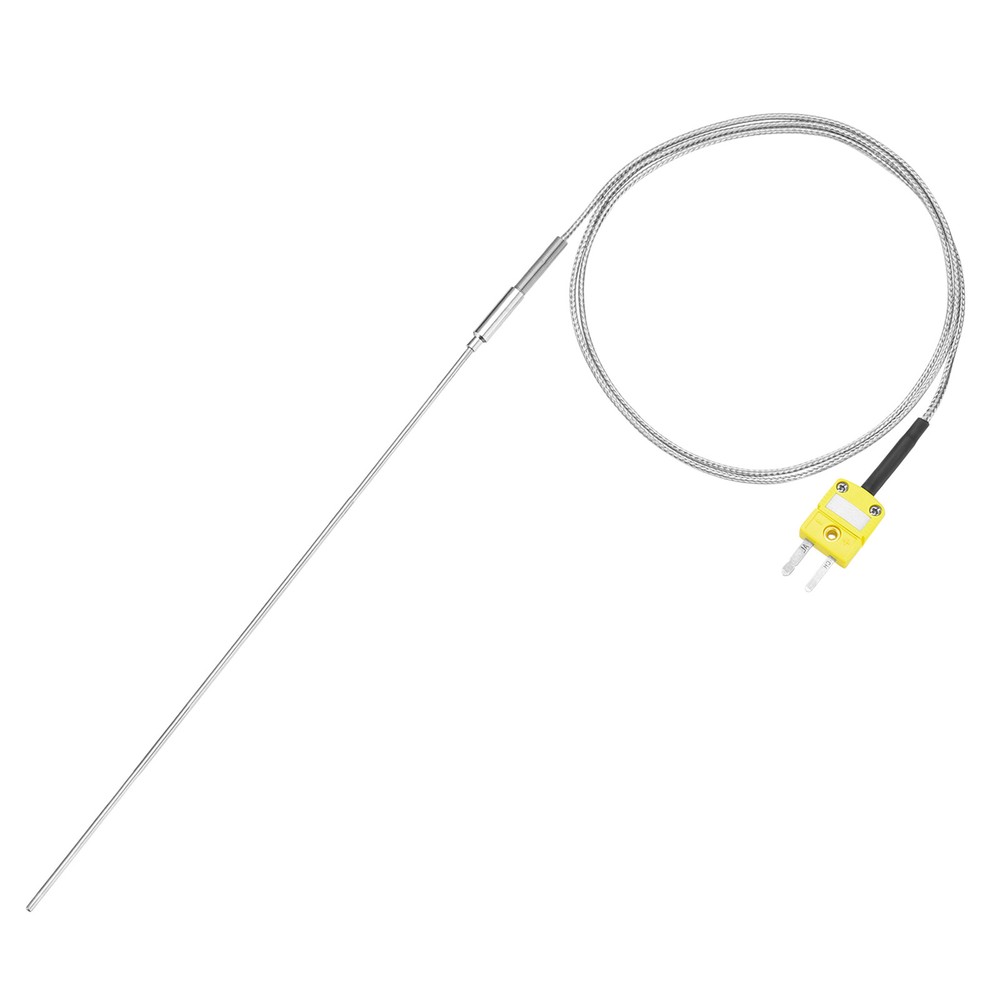 K Type Thermocouple with Plug,Temperature Sensor -50 to 1100°C 1 x300mm 3.3ft