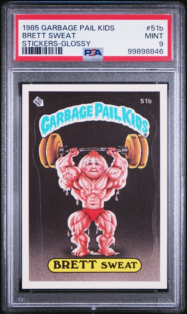 1985 Topps Garbage Pail Kids Series 2 Brett Sweat 51b PSA 9 Mint Glossy Card