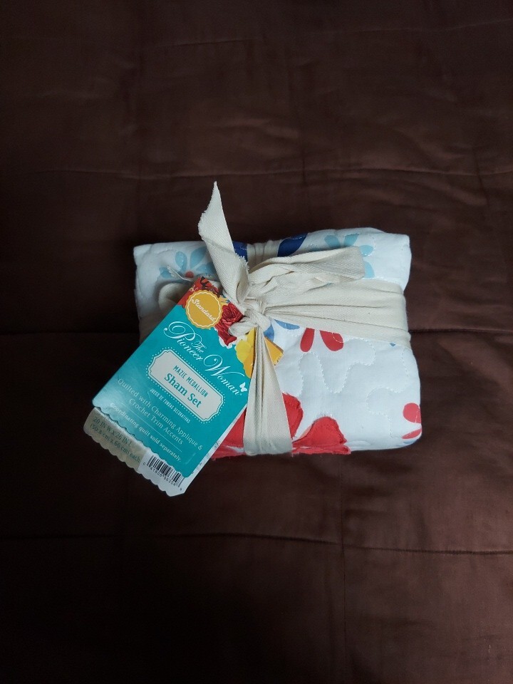 Pioneer Woman Mazie Medallion King Size Quilted Sham Set 2-Pack  