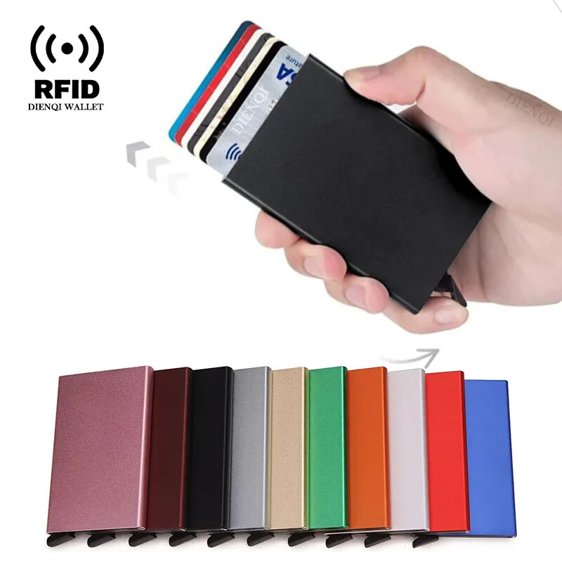 Slim Metal Credit Card Holder Smart Pop Up Wallet for Men & Women-image