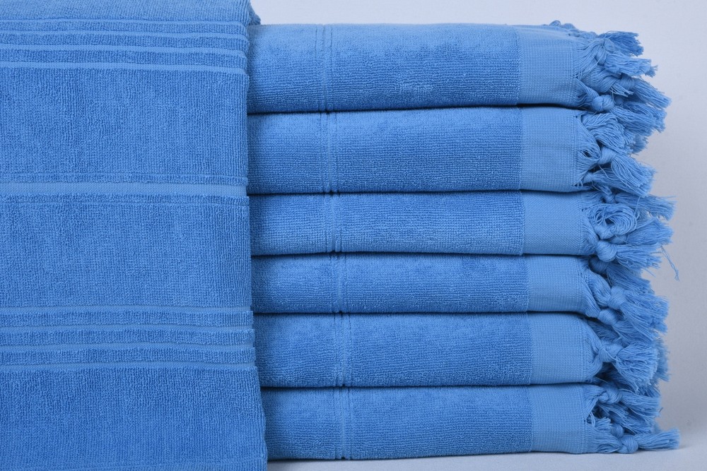 Personalized Gift for her, Blue Towel, 36x71 Inches, Striped,Terry Towel