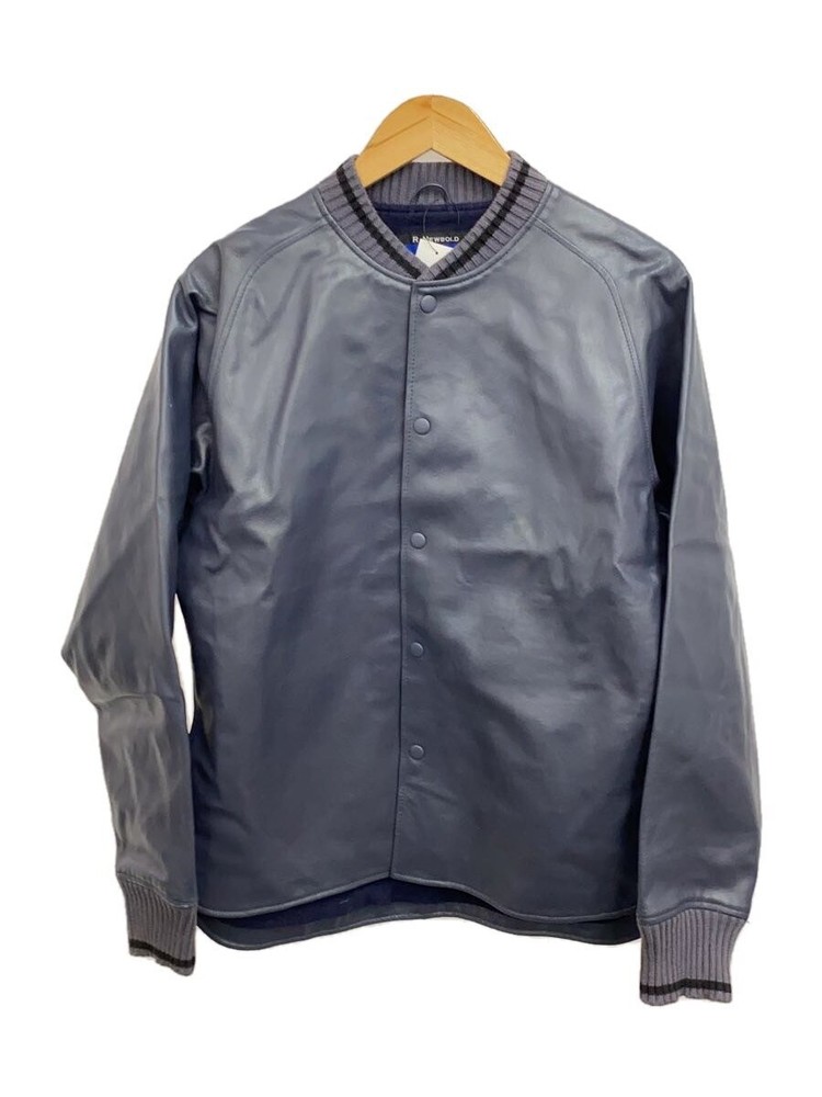 Newbold Genuine Cowhide Leather Blouson Jacket for Men IDG Plain Style 445134