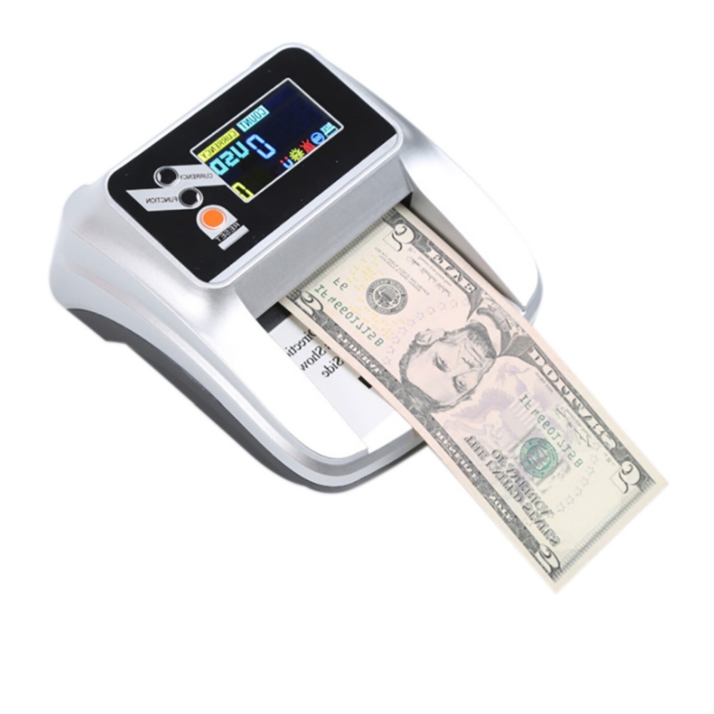 Bank Counterfeit Money Detector Machine UV MG Fake Currency Bill Checker Tester