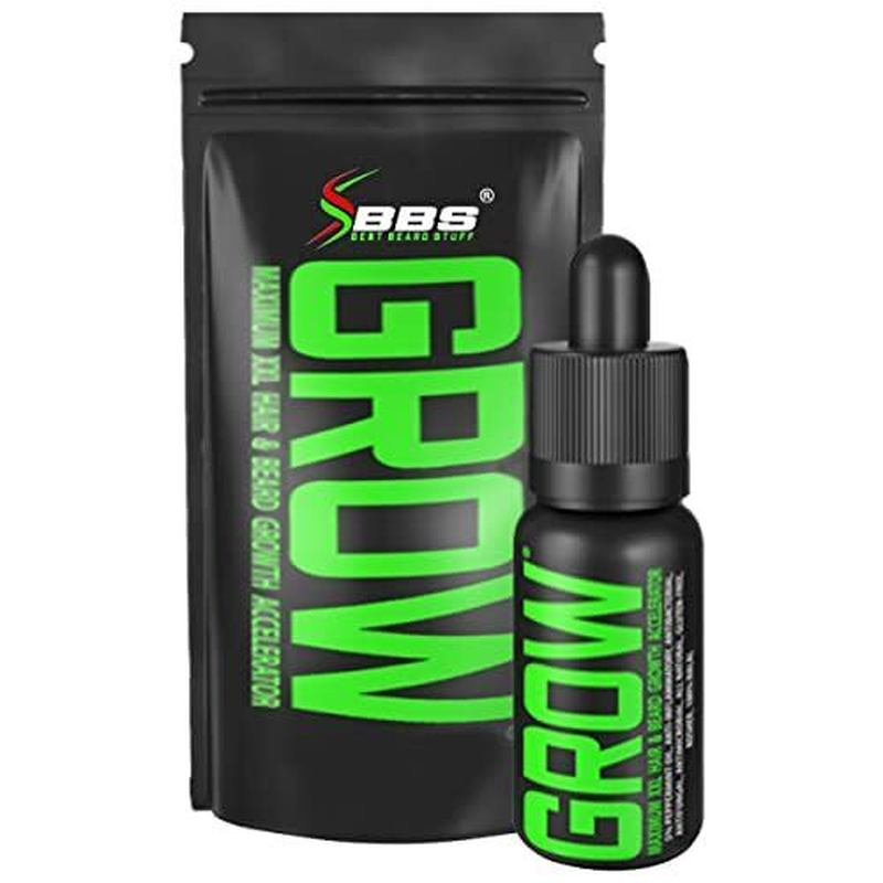 GROW Maximum XXL Beard Growth & Mustache Accelerator - #1 Formula Serum Oil -