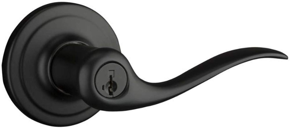 Kwikset 740TNL-S Tustin Keyed Entry Door Leverset - Black