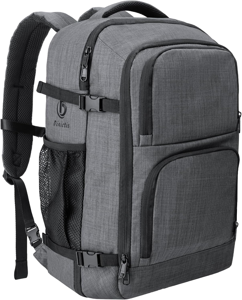 40L Travel Backpack Carry on Approved for 17 inch Laptop Dark Grey