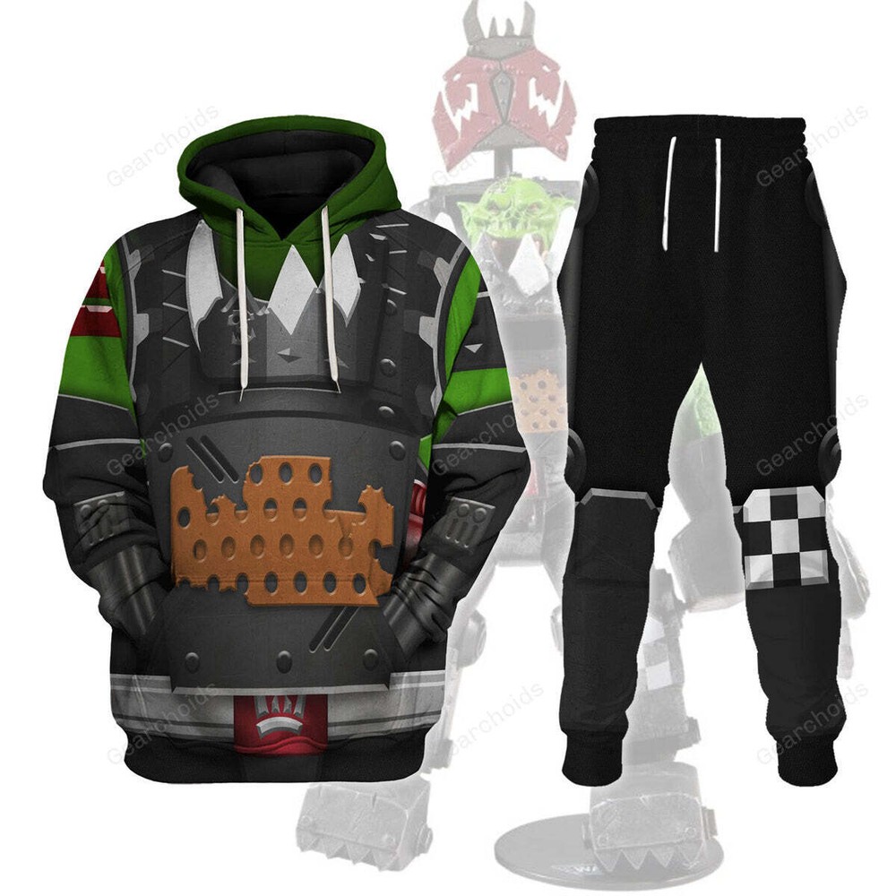 Custom Ork Meganob Buzzsaw Cosplay Hoodie with Personalized Details-image