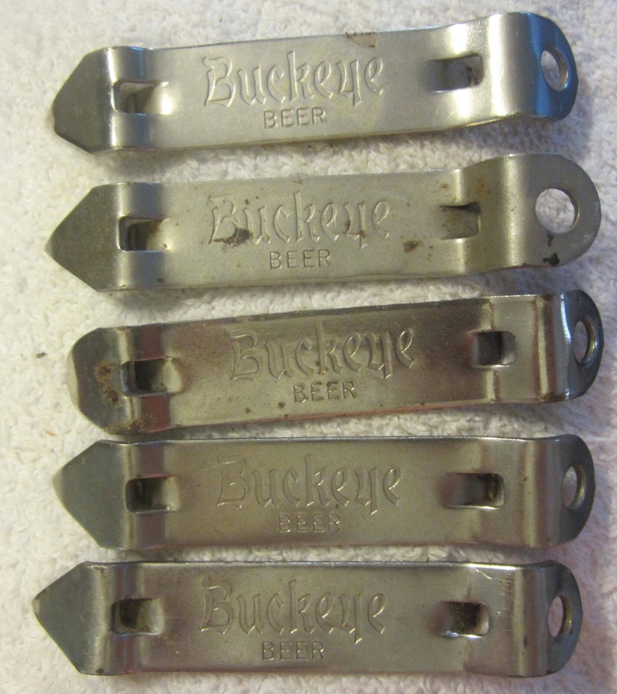 5 lot, Buckeye Brewing Beer Company Can Bottle Opener Brewery Toledo Ohio VTG