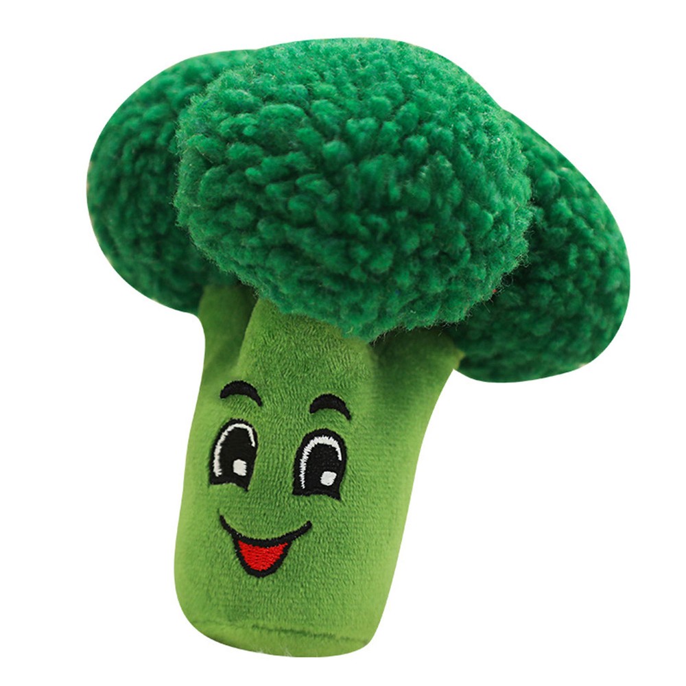 Dog Squeaky Plush Toy Broccoli Soothing Pets Squeaky Toy