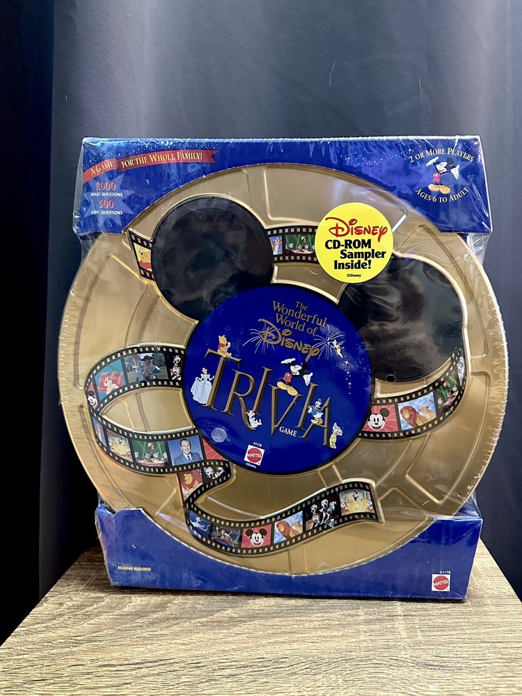 Disney Vintage 1997 Trivia Board Game in Collectible Metal Tin