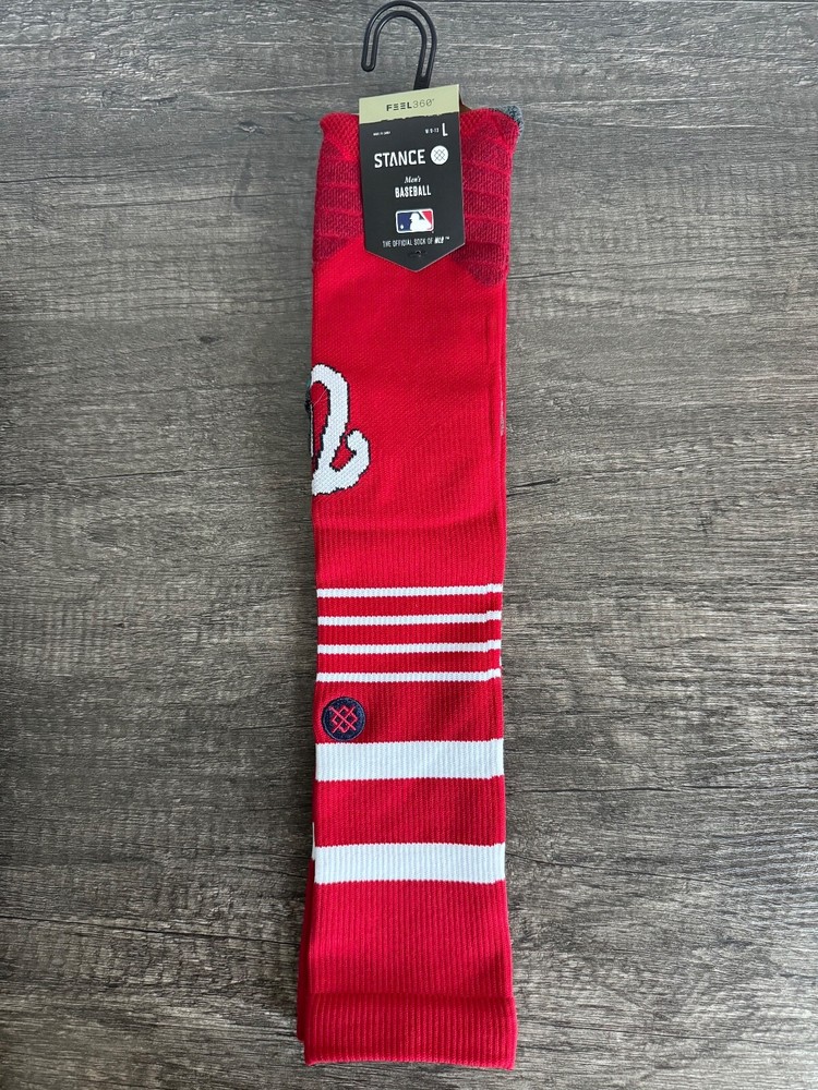 Stance x MLB Washington Nationals Diamond Pro OTC Socks Men's LARGE 9-13 (NWT)