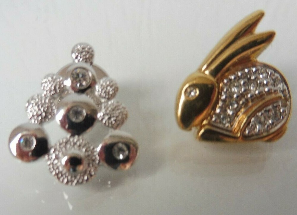 2 Beautiful Brooches / Pins Pierre Lang Hare + Tree !