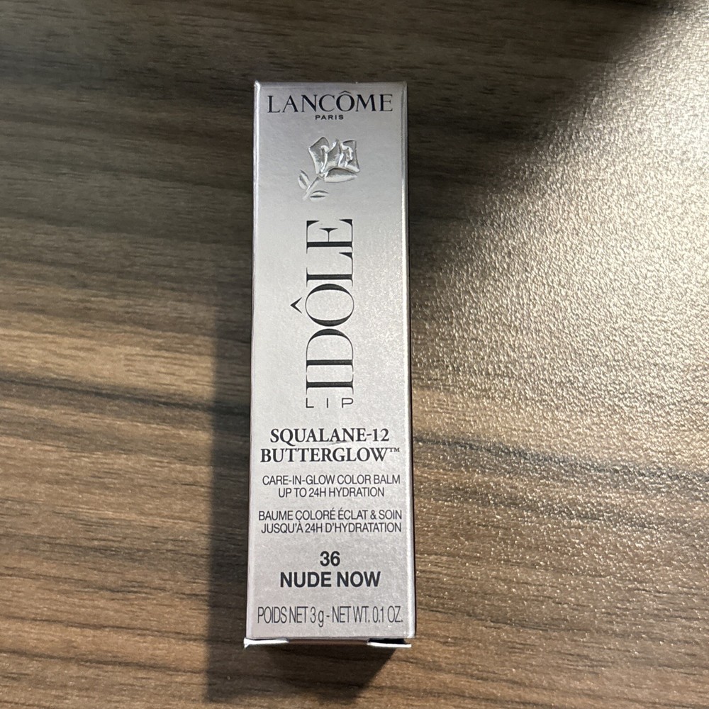 Lancome Lip Idole Squalane Butterglow Balm in 36 Nude Now 0.1 oz