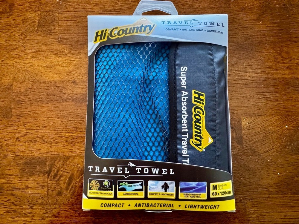 [HI COUNTRY] Travel Towel - Blue - Medium 23 x 47 in – Compact & Antibacterial