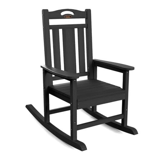 Oversized All-Weather HDPE Poly Outdoor Rocking Chair for Porch