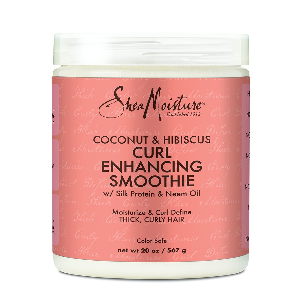 Curl Enhancing Smoothie Hair Cream for Thick Curly Hair Coconut and Hibiscus ...