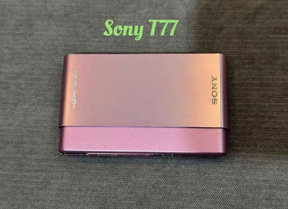 SONY Cyber Shot DSC-T77  Digital 4.0x Optical Zoom Camera Pink English