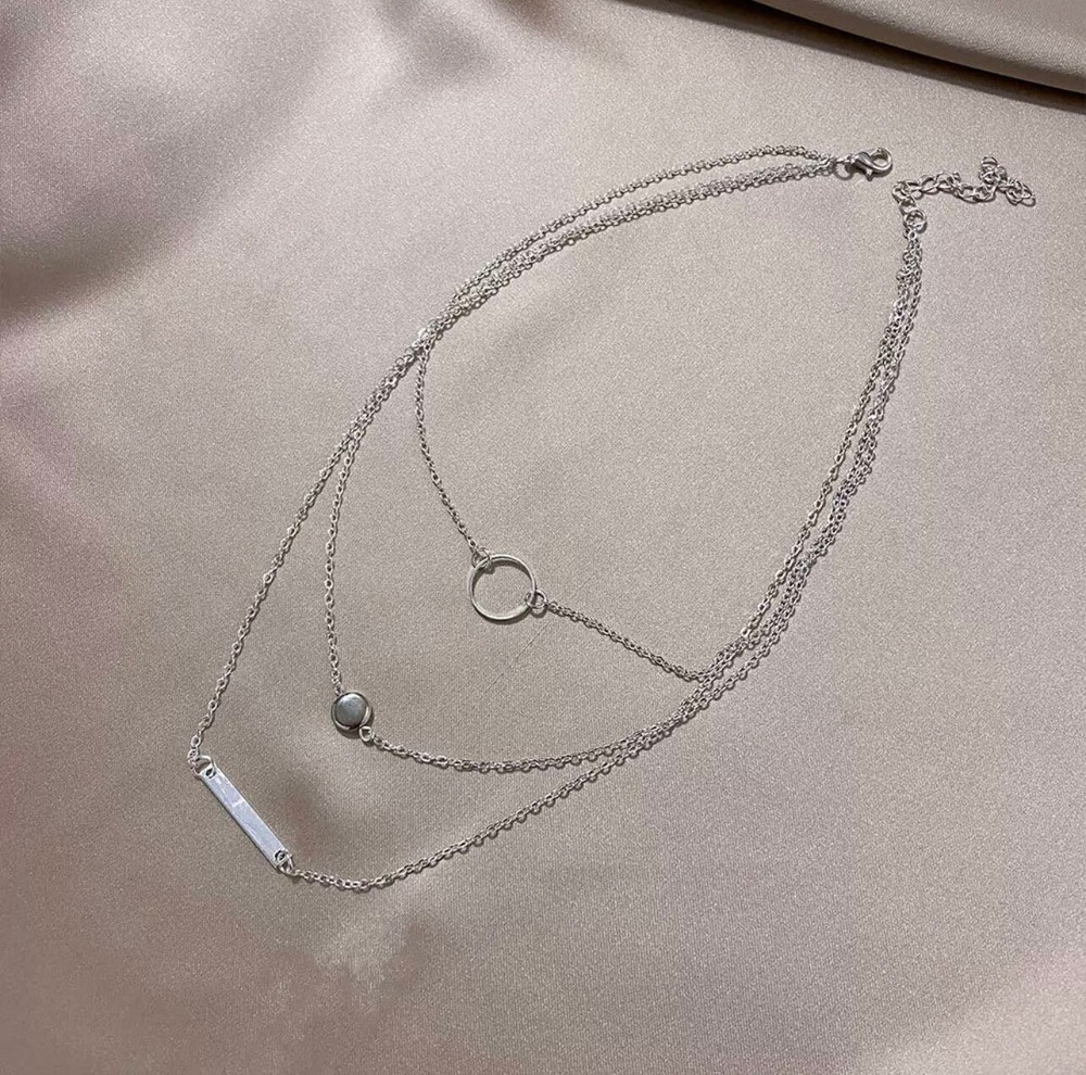 Cross-border Jewelry  Personality Alloy Simple Geometric Circle Pendant-image