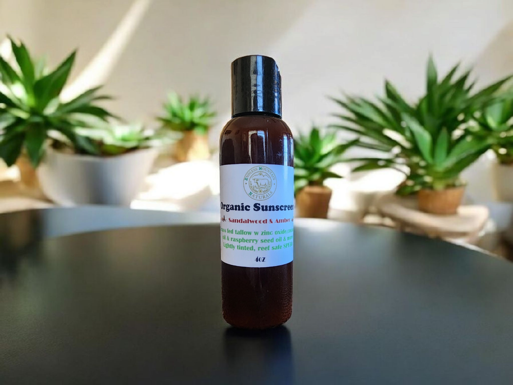 Organic Reef-Safe SPF 30 Sunscreen with Zinc & Beef Tallow - Sandalwood Scent