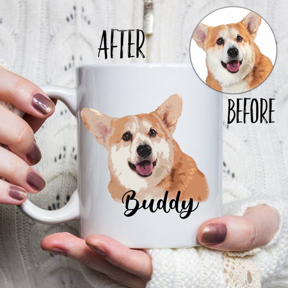 Personalized Dog Photo Coffee Mug Custom Dog Mug Dog Face Mug Custom Pet Photo
