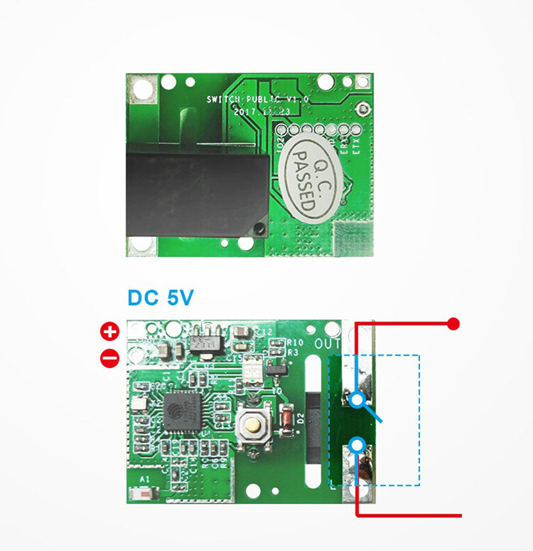 RE5V1C WIFI Inching/Selflock Relay Module Hand Make DIY Remote Control PCB Board