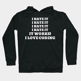 I Love Coding Made in USA Hoodie S to 3XL