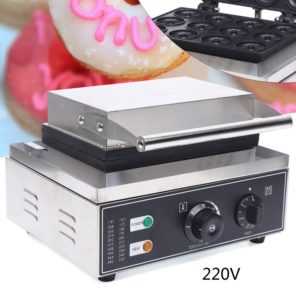 Commercial Donut Maker Machine 12-Hole Electric Nonstick Doughnut Making Machine