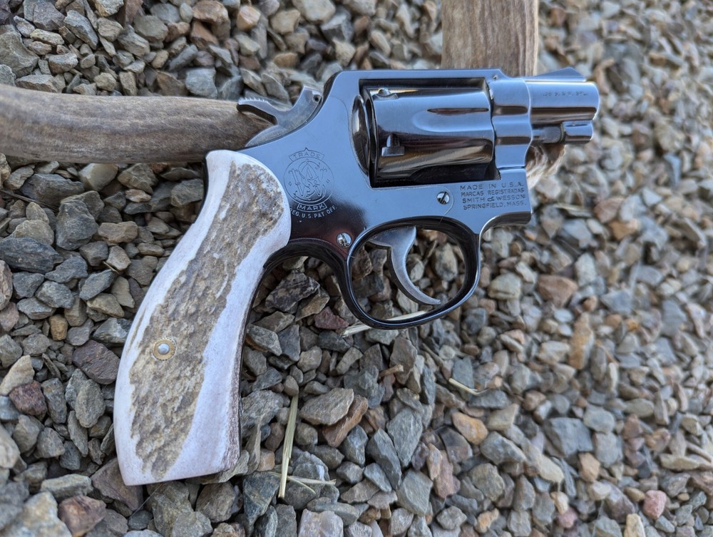 Smith and Wesson K and L Frame Grips Round Butt S&W Elk Antler Made in USA