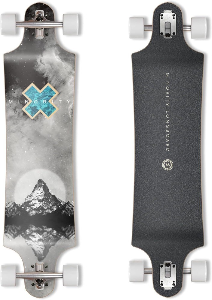 Downhill Maple Longboard skateboard | 40-inch Drop Trough Deck | Made for C...