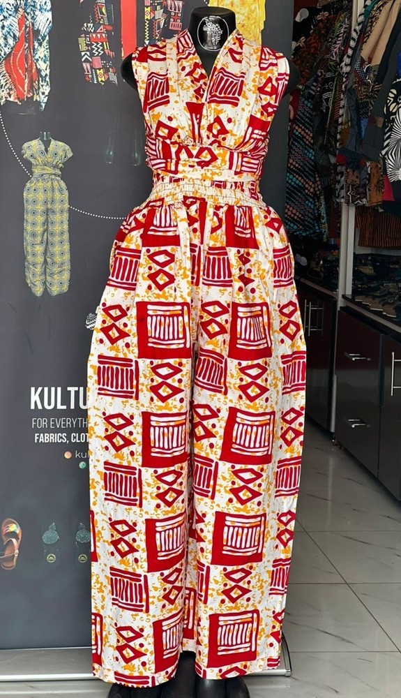 Ankara Multicolored Infinity Jumpsuit Size XL