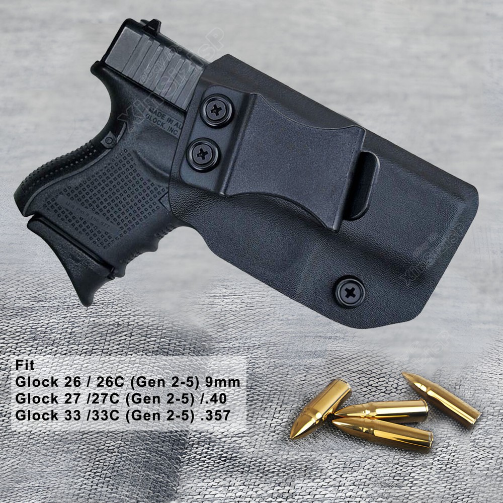 G26 G27 G33 IWB Kydex Holster for Glock 26 27 33 Gen 1-5 Carry Conceal