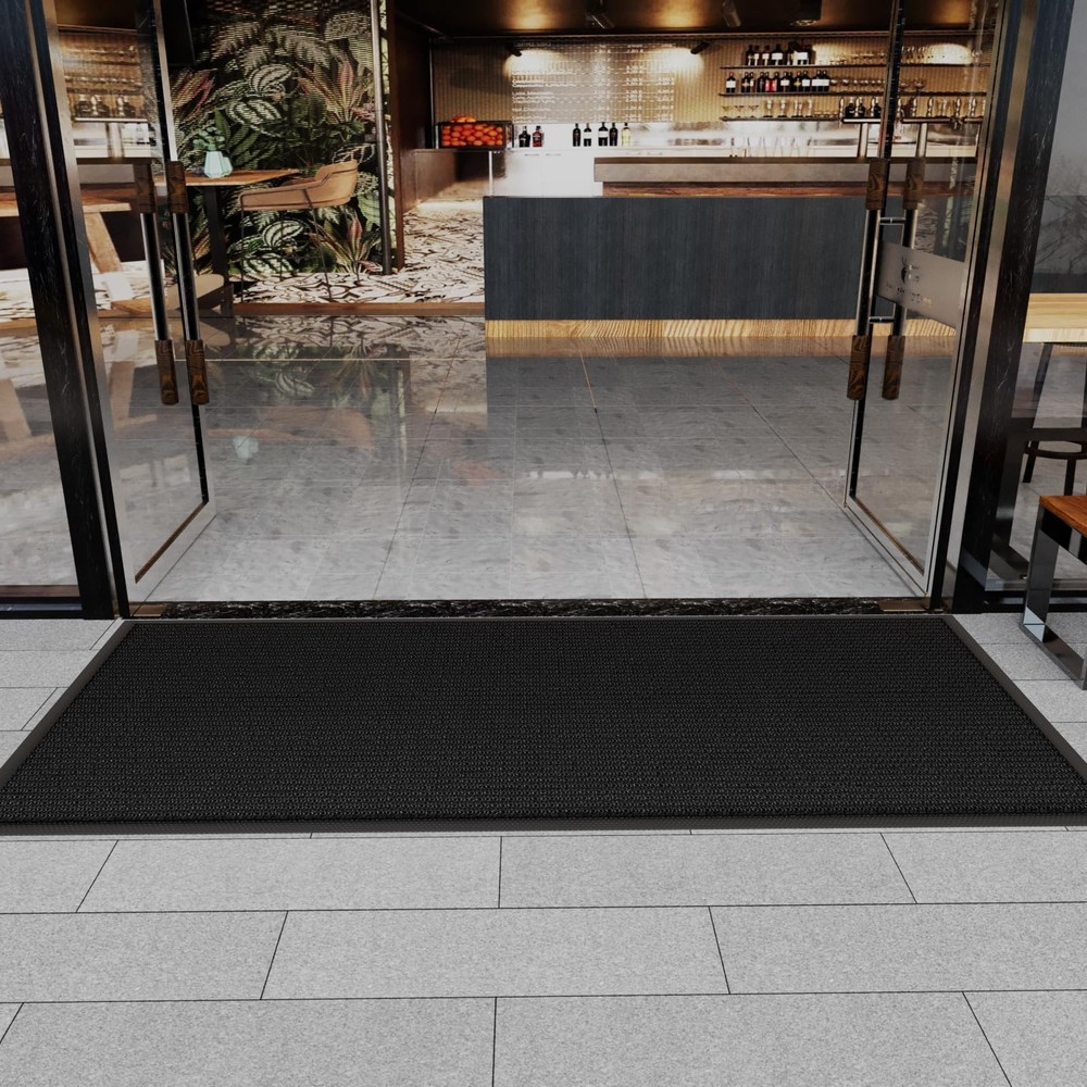 Commercial Door Mat Outdoor Indoor Rubber Rug Welcome Doormats, Non Slip, Tra...