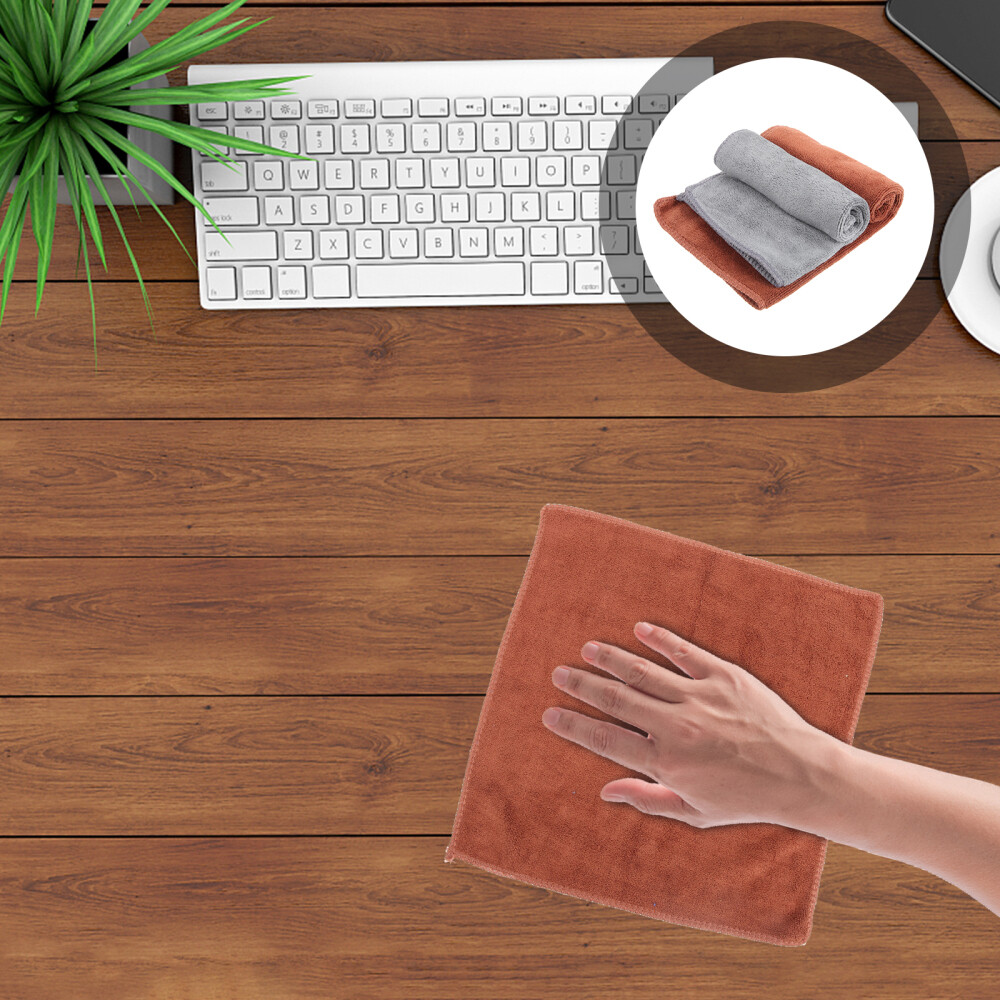 4-Pack Compact Microfiber Coffee Cleaning Towels Space-Saving Soft Cloths