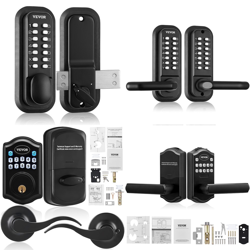 VEVOR Keyless Entry Door Lock Keypad Mechanical/Electronic/Fingerprint w/ Handle