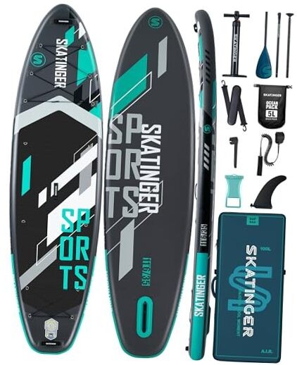 11.6ft x 35in Extra Wide Inflatable SUP for Ultimate Stability Gray