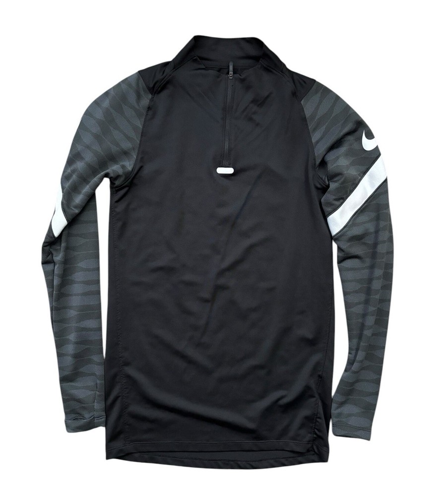 Nike Jacket Mens Size XS Black 1/4 Zip Pullover Thumbholes Running Training Gym