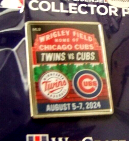 2024 Minnesota Twins Chicago Cubs pin Wrigley Field NY MLB c45970