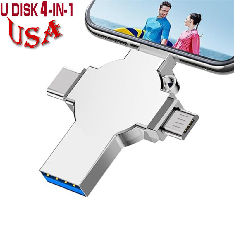 512GB 4-in-1 USB 3.0 OTG Flash Drive for iPhone Android PC Type-C